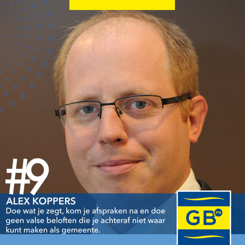 Alex Koppers op de lijst van Gemeentebelangen